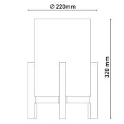 Madita LED-bordlampe, høyde 32 cm, natur/linne