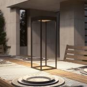 Lucande LED-solcellelampe Lynzy, 58 cm, svart, metall, IP65