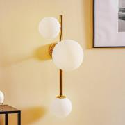 Vegglampe Dione, 3 lyskilder, gull