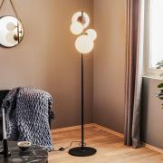 Gulvlampe Dione, 4 lyskilder, svart