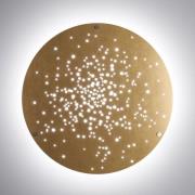 Fabbian Lens LED-vegglampe Ø 90 cm, bronse