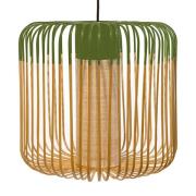 Forestier pendellampe Bamboo M, Ø 45 cm, grønn