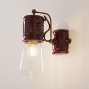 Vintage vegglampe C1523, bordeaux