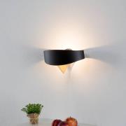 Designervegglampe i svart og gull Scudo LED