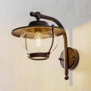 Betulle utendørs vegglampe, brunert messing