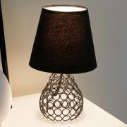 Pauleen Black Brilliance bordlampe med metallfot