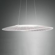 LED-pendellampe Vela, hvit, oval, 78 cm x 55 cm