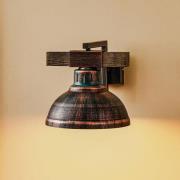 Vegglampe Hakon, rustbrun/naturlig tre