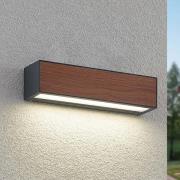 Arcchio LED utendørs vegglampe Lengo, CCT, 25 cm, 1-lys, tre