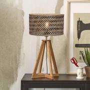 GOOD & MOJO Java bordlampe pyramide natur/svart