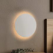 Luna vegglampe, beige, indirekte lys, Ø 30 cm, stål