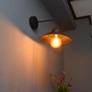 Sorapis vegglampe, svart, metall, utspring 34 cm