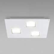 Fabbian Quarter - LED-taklampe 3 lyskilder, hvit