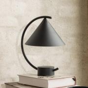 ferm LIVING LED oppladbar bordlampe Meridian, svart, dimbar