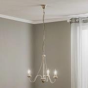 Lysekrone Malbo med 3 lyskilder i hvitt