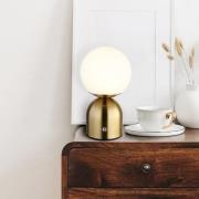 Julsy oppladbar LED-bordlampe, messingfarget, høyde 21 cm, CCT