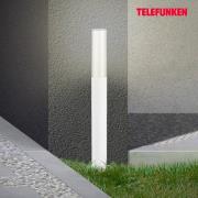 Telefunken Bristol LED-gatelampe, 57 cm, hvit