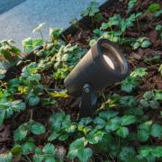 SLV Samrina lampe med jordspyd, svart, plast, høyde 13 cm