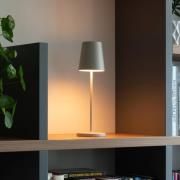 SLV LED-akkulampe Vinolina Two, hvit, aluminium, Ø 11 cm, IP65