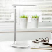 LED-bordlampe MAULjazzy, hvit, høyde 43 cm, dimbar USB-port