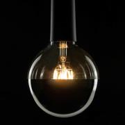 SEGULA LED-globe E27 6,5W 927 toppforspeilet sølv