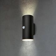 Utendørs vegglampe 3787015, svart, sensor, opp/ned