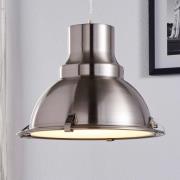 Lindby pendellampe Letty, Ø 39 cm, nikkelfarget, metall, E27