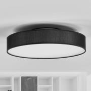 LED-stoff-taklampe Saira, 40 cm, svart