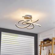 Lindby Divalis LED-taklampe, stepdim, nikkel