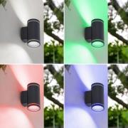 Lindby Smart LED utendørs vegglampe Valtin CCT RGB Tuya IP54