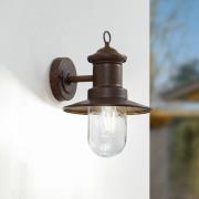 Lindby utendørs vegglampe Eloretta, rust, stål, høyde 31 cm