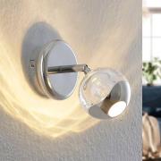 Lucande Kilio LED-spot med glassskjerm, krom