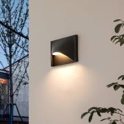 Lucande Gianovia utendørs LED-vegglampe, aluminium