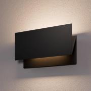 Lucande utendørs LED-vegglampe Meja, svart, metall, IP54