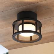 Lucande utendørs taklampe Berenike, Ø 17 cm, grå, GX53