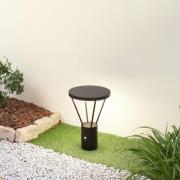 Lucande LED-sokkellampe Elario, 44 cm, svart, sensor