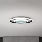 Livana LED taklampe, hvit/svart, Ø 50 cm, CCT, dimbar