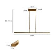 Hengelampe Zelena, bronse, lengde 122 cm, metall, CCT