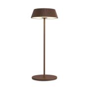 LED-bordlampe Relax med sokkel, corten, batteridrevet, IP54