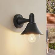 Lindby utendørs vegglampe Keicy, svart, plast, IP44