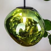 Canopus hengelampe, grønn, Ø 28 cm, glass, E27