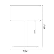 Calex LED-bordlampe, IP44, trekkbryter