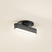 Lindby LED-innfellingslampe Eldrin, svart, lyslist, 13,1 cm