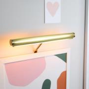 Bildelampe Mona-Lisa, messing, bredde 35 cm