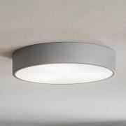 Cleo 400 taklampe, grå, sensor, IP20, Ø 40 cm, metall