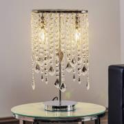Bordlampe Laila med krystallhengsel, 2 lyskilder