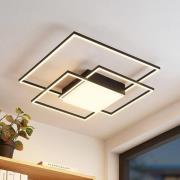 Lindby LED-taklampe Nelinka, 60 cm, svart, aluminium