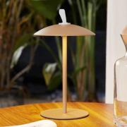 Lindby LED-bordlampe Kanani, brun, dimbar