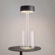 Maytoni LED oppladbar bordlampe AI Collaboration, glass, svart