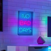 LED-vegglampe No Bad Days, klar, 30x18 cm plast USB RGB